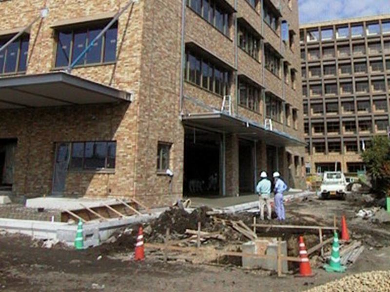 都城市役所南別館の雨水浸透施設
